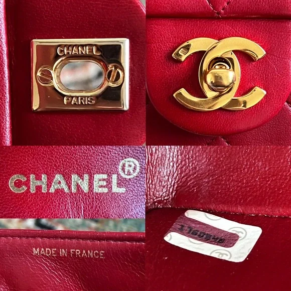 Chanel Classic Vintage Mini Red Square Flap Bag - Picture 11 of 11